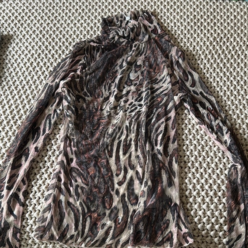 Jonathan Simkhai Animal Print Blouse - Black, Brown, Cream